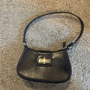 NEW Apt. 9 Navy Blue Vegan Leather Shoulder Bag